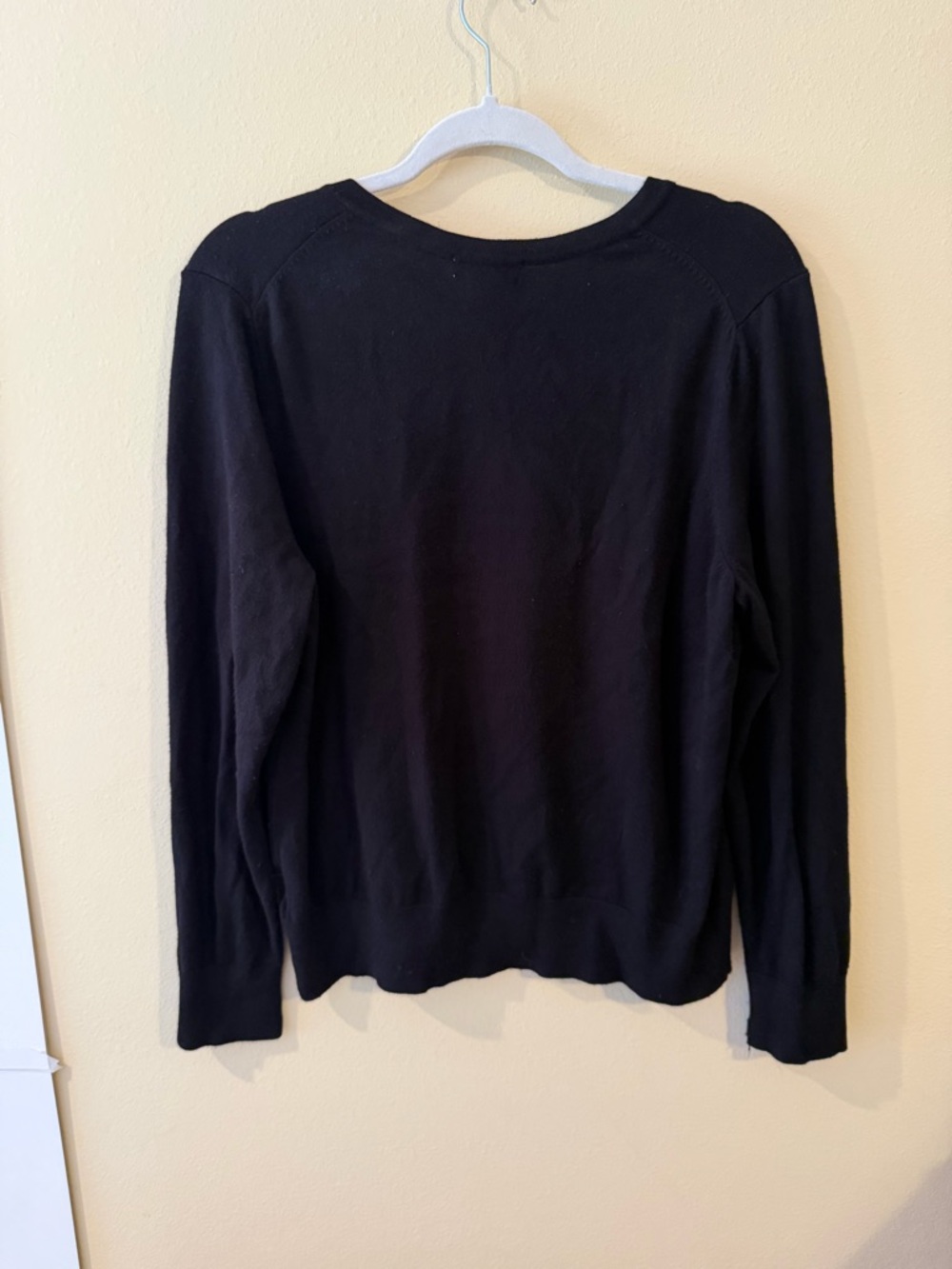 Charter Club Black Button-Up Lightweight Cardigan - Picture 3 of 3
